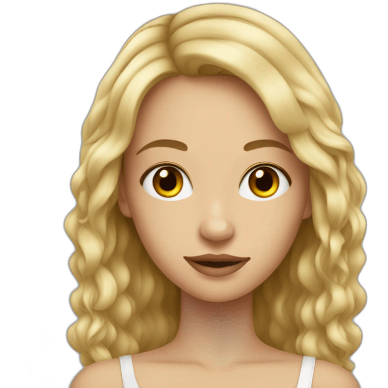 French dirty blonde teenage girl emoji