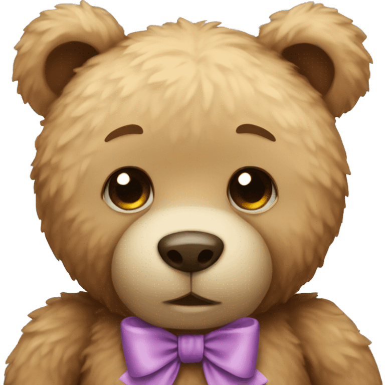 teddy bear with a bow  emoji