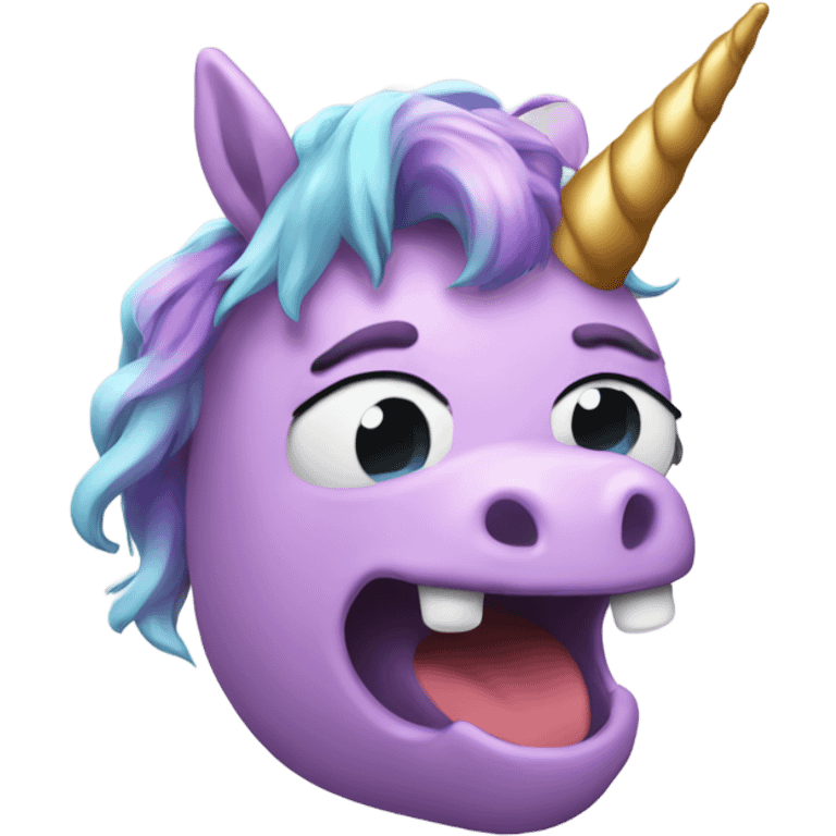 Unicornio vomitando emoji