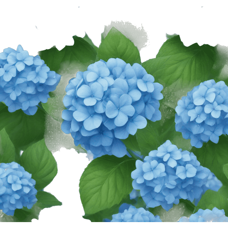 blue hydrangea  emoji