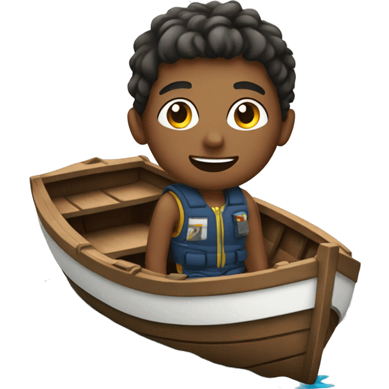 boy on a boat  emoji