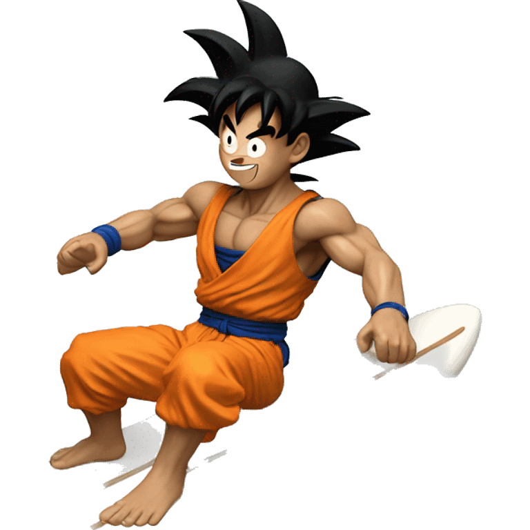 goku riding a surfboard emoji