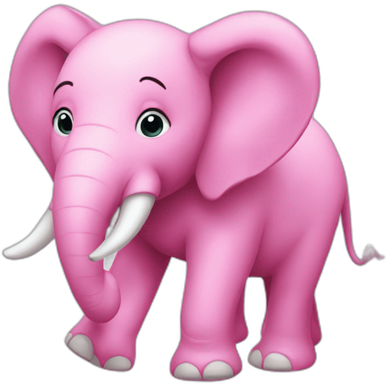 Pink elephant emoji