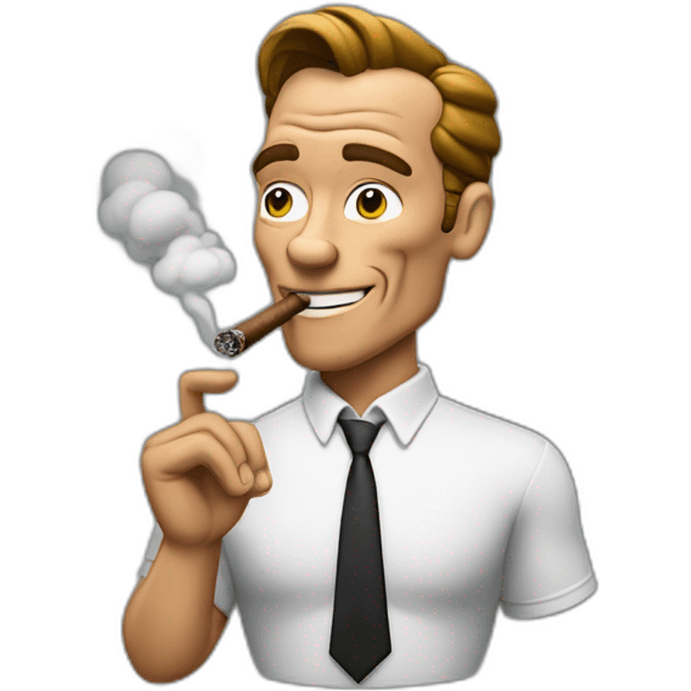 arnold shwrcenegersmokes a cigar emoji