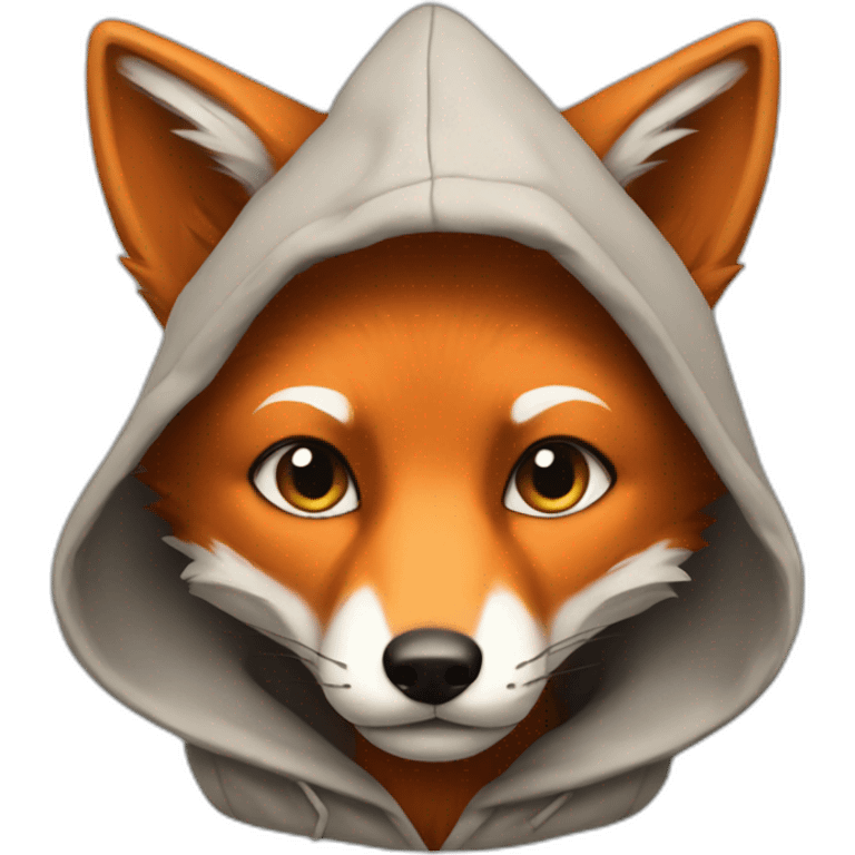 fox with a hoodie emoji