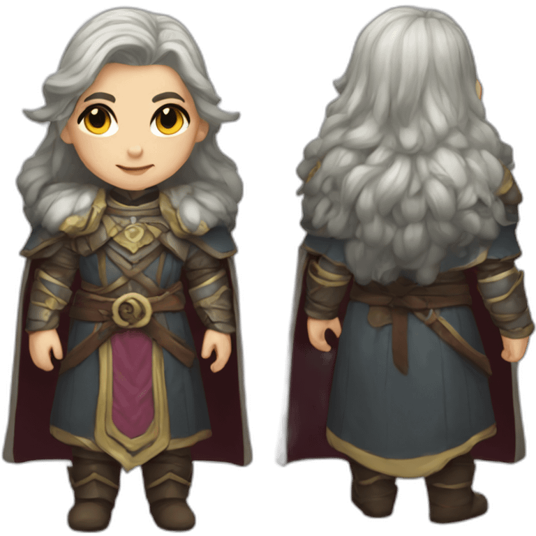 Androgynous Hill dwarf cleric emoji