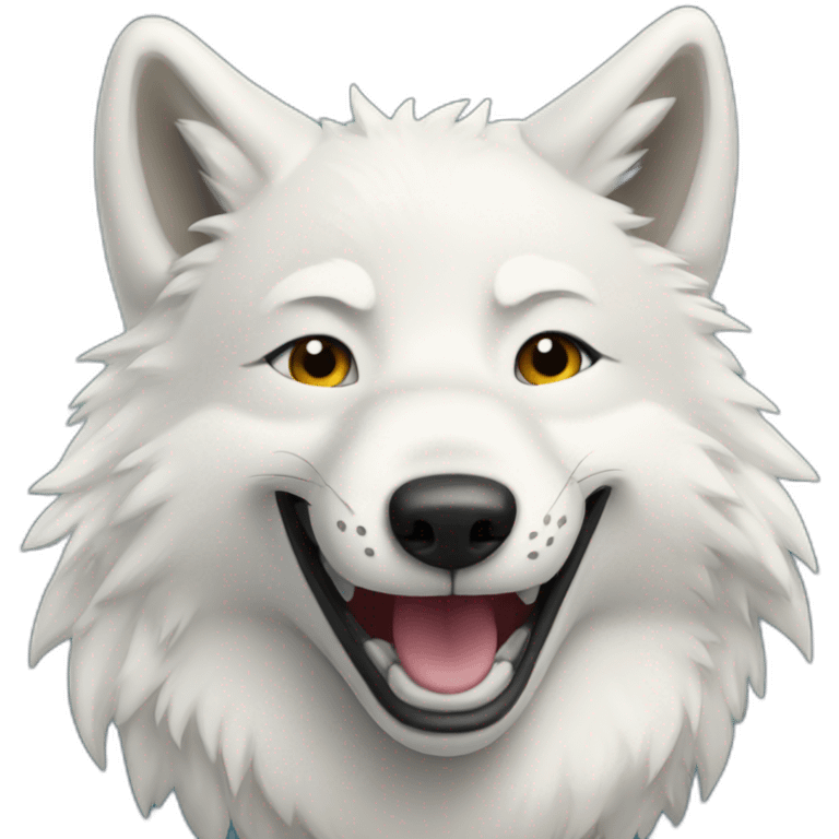 arctic wolf smiling emoji