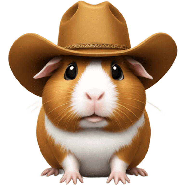 A Guinea pig wearing a cow boy hat  emoji