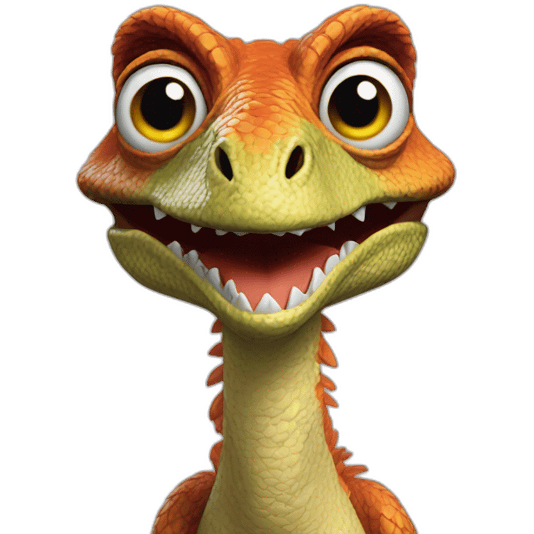 Velociraptor muppet style emoji