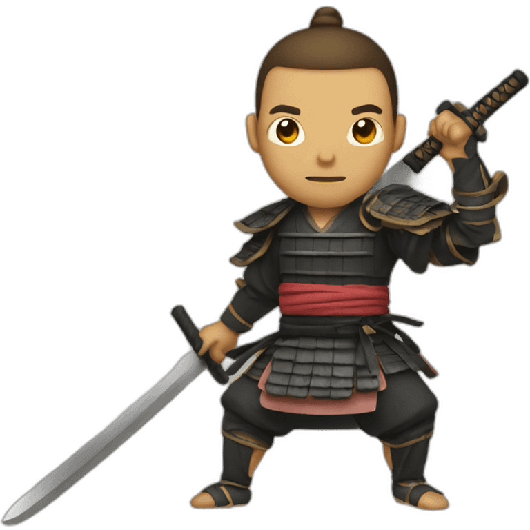 Samurai holding a wooden sword emoji