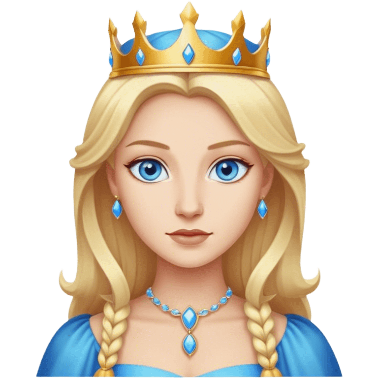 blonde queen blue eyes emoji