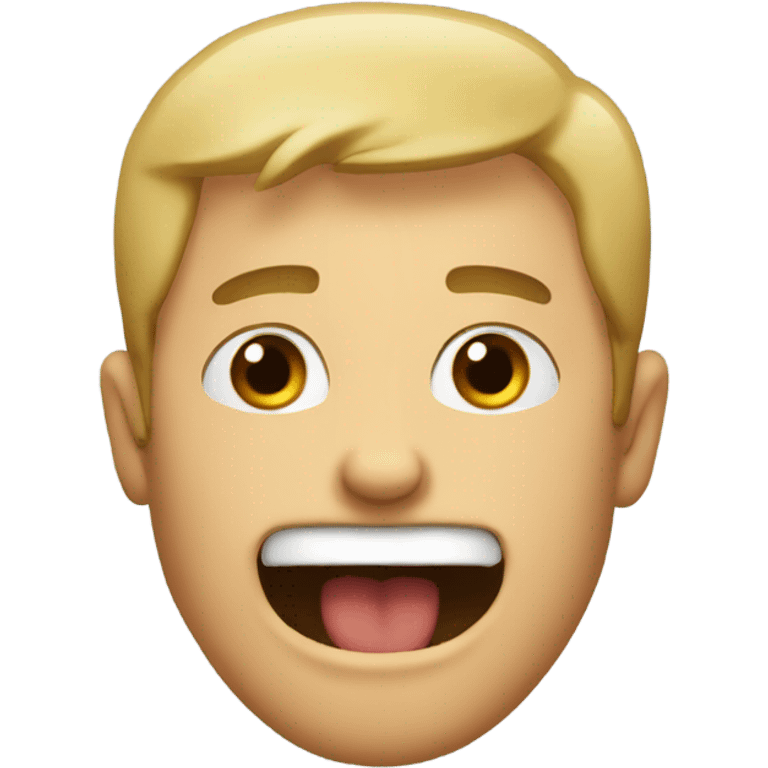 Guy mewing emoji