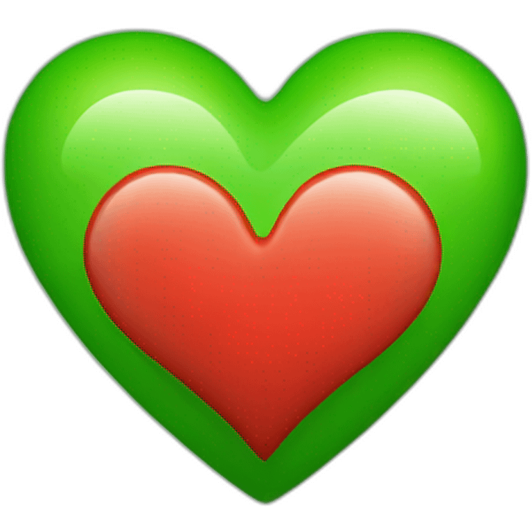 green and red heart emoji