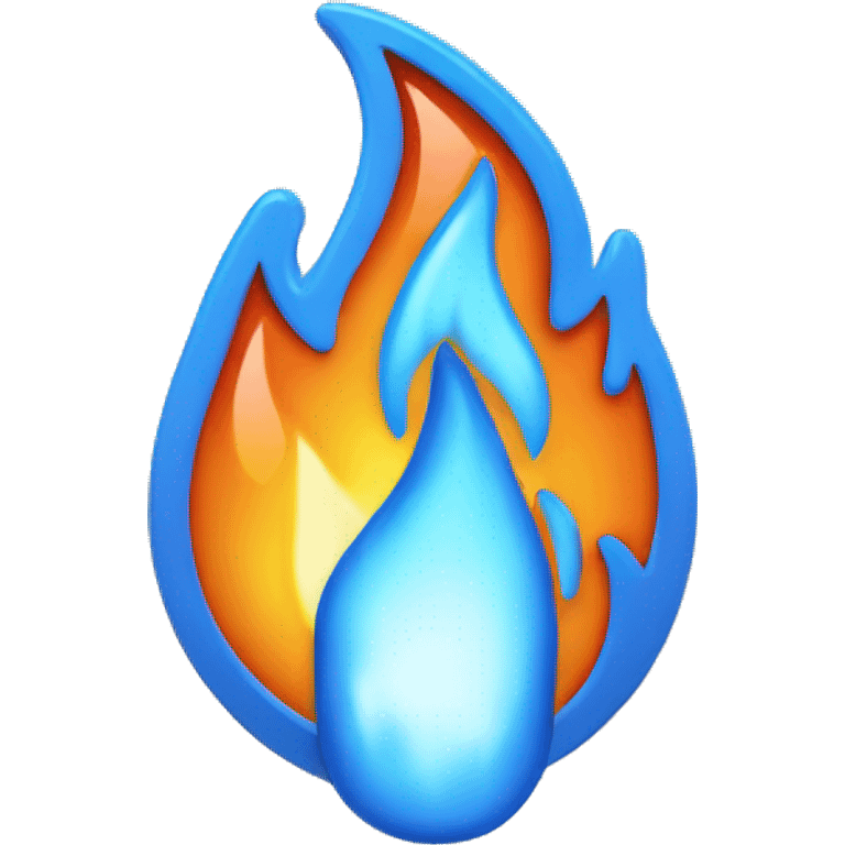 flame with cooling glass emoji