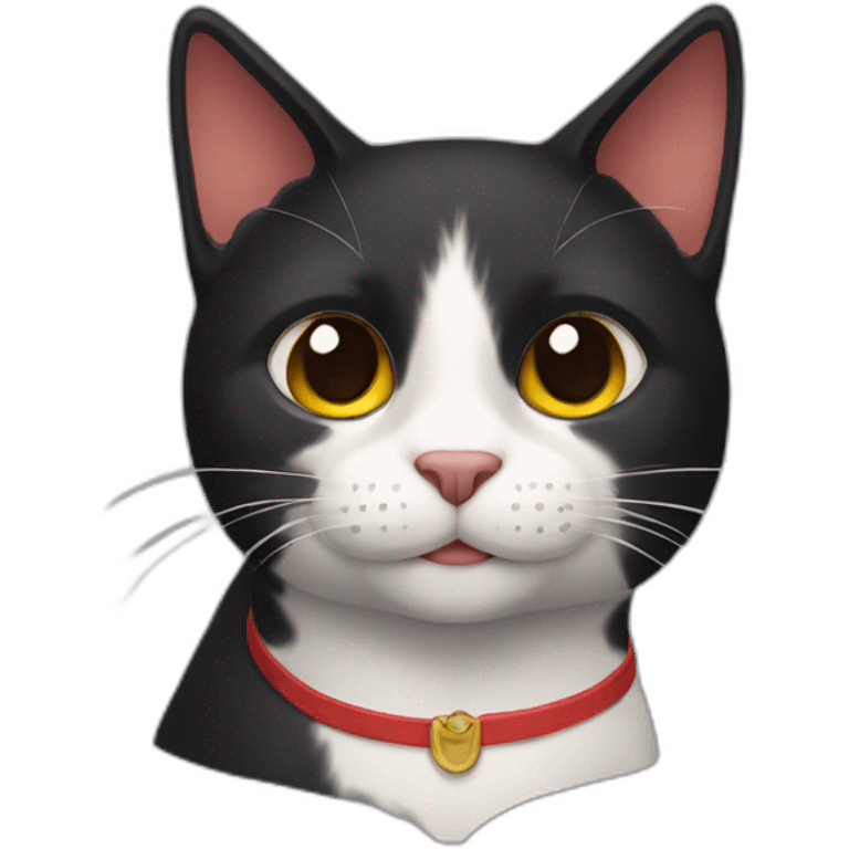 tricolor black cat emoji