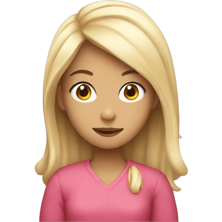 Girl with winner emoji