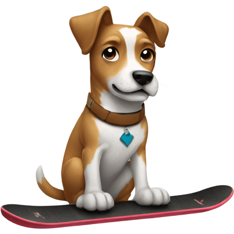 dog snowboard emoji