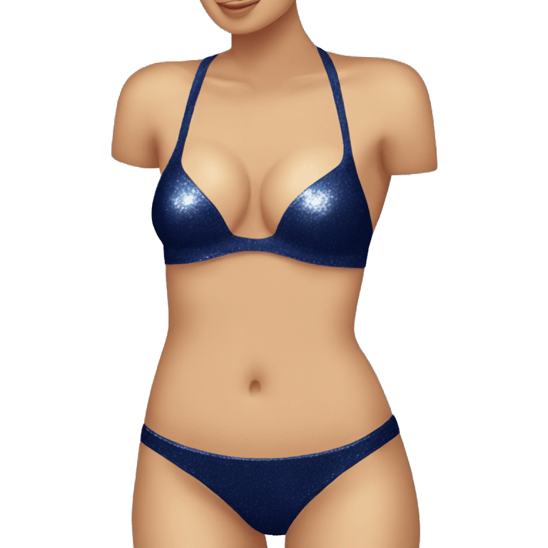 just a navy blue shimmery bikini emoji