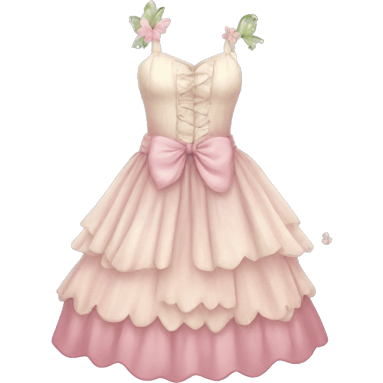 Cottagecore fairy dress emoji