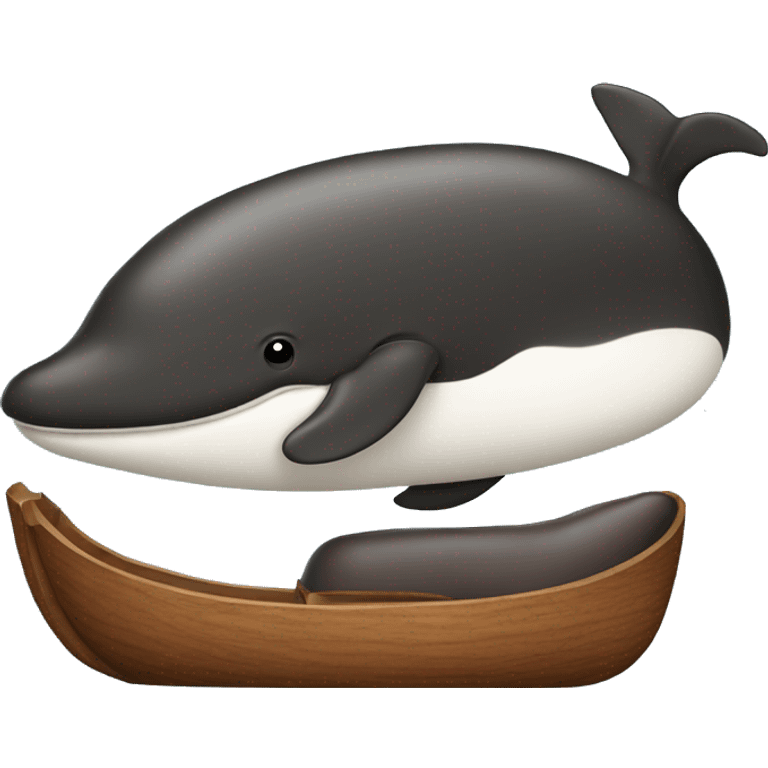 A whale mixed with a walnut emoji