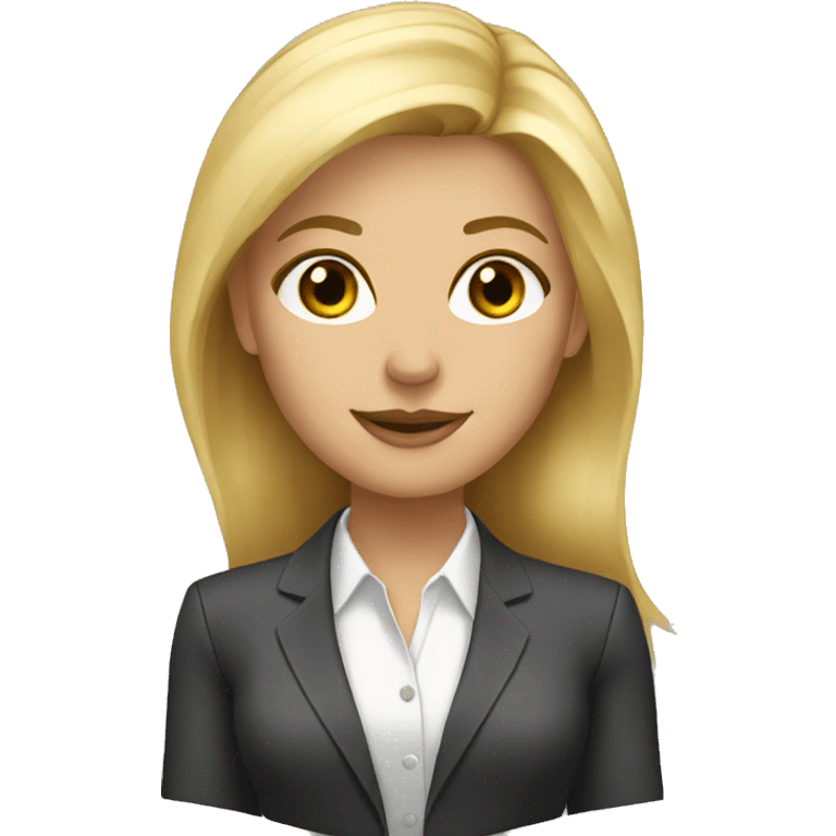 Business blonde girl emoji