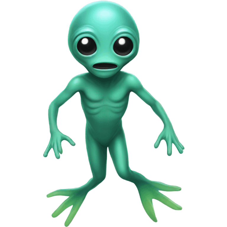 Swimming alien emoji