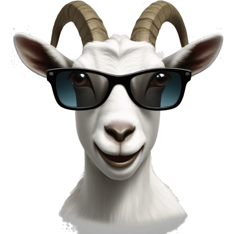 goat hacker, sunglasses, computer code, matrix code emoji