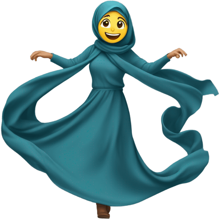 Hijabi girl spiraling emoji