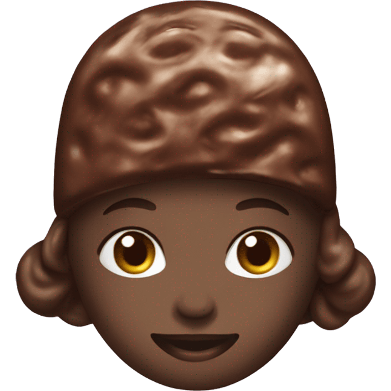 Chocolate ice cream on woman’s head  emoji