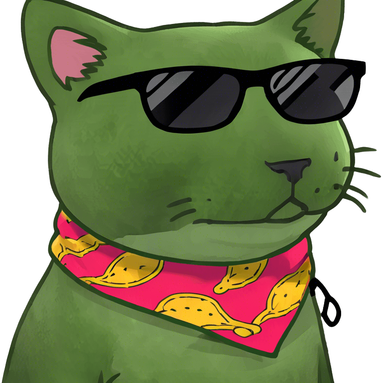 Cat with sunglasses emoji