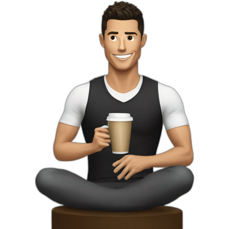 cristiano ronaldo drinking coffee emoji