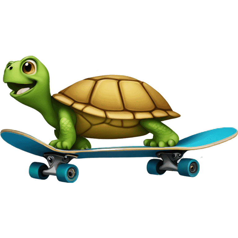 turtle on skateboard emoji