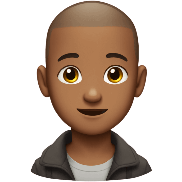 Boy with buzz cut eyes rolling back and blushing  emoji