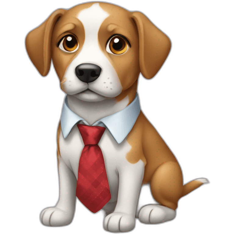 dog with tie emoji