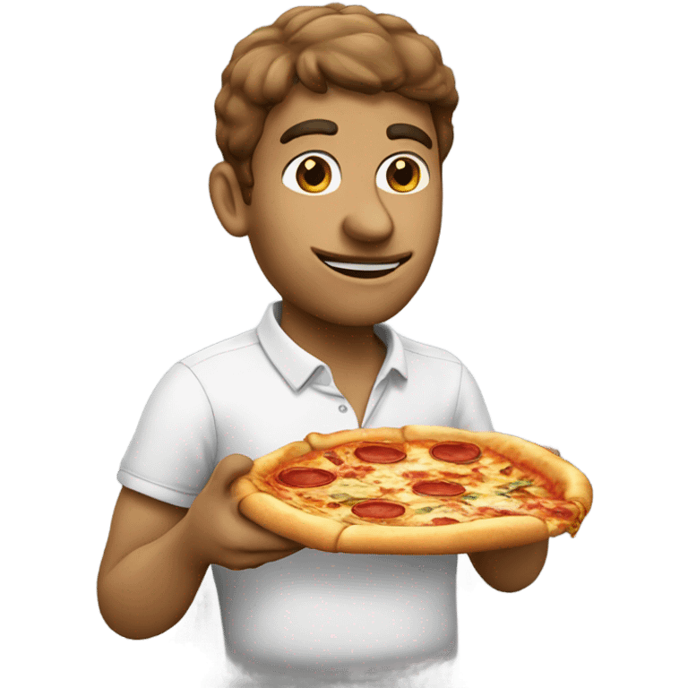 Italian eating pizza emoji