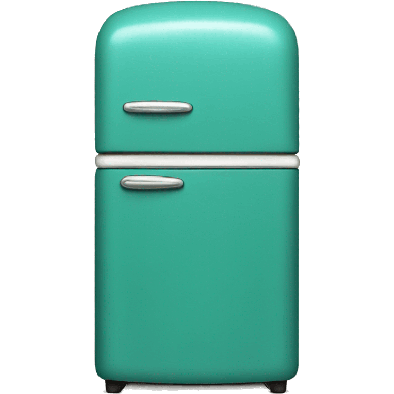 Realistic teal vintage fridge  emoji