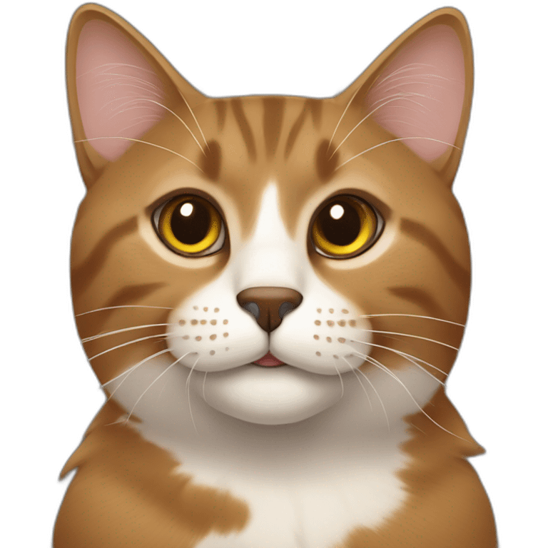 Brown Norvegian cat  emoji