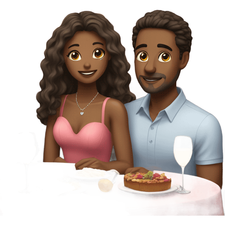 Romantic date for stunningly beautiful couple emoji