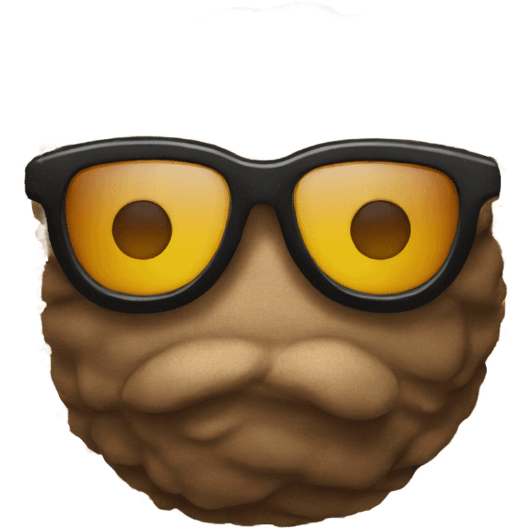 Poop with sunglasses  emoji