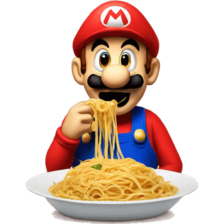 super mario eating spaghetti emoji