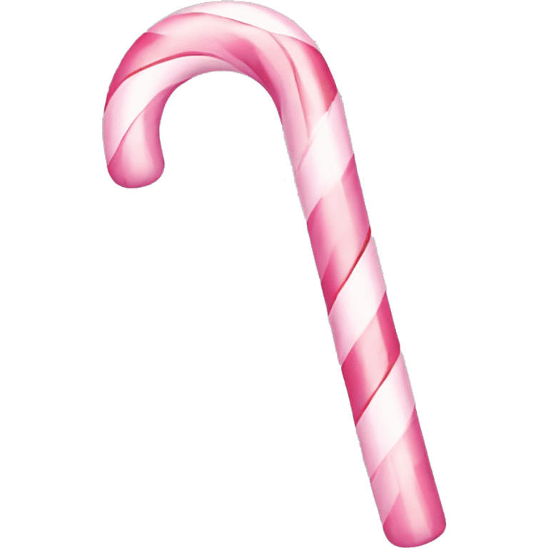 Pastel pink cute candy cane emoji