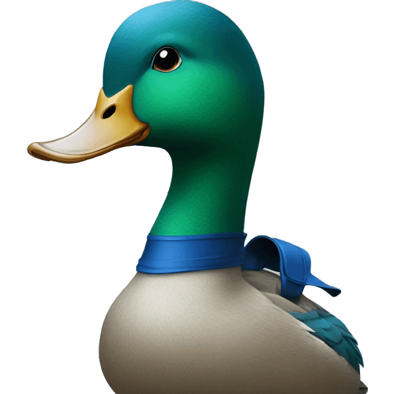 duck with a blue tank top emoji