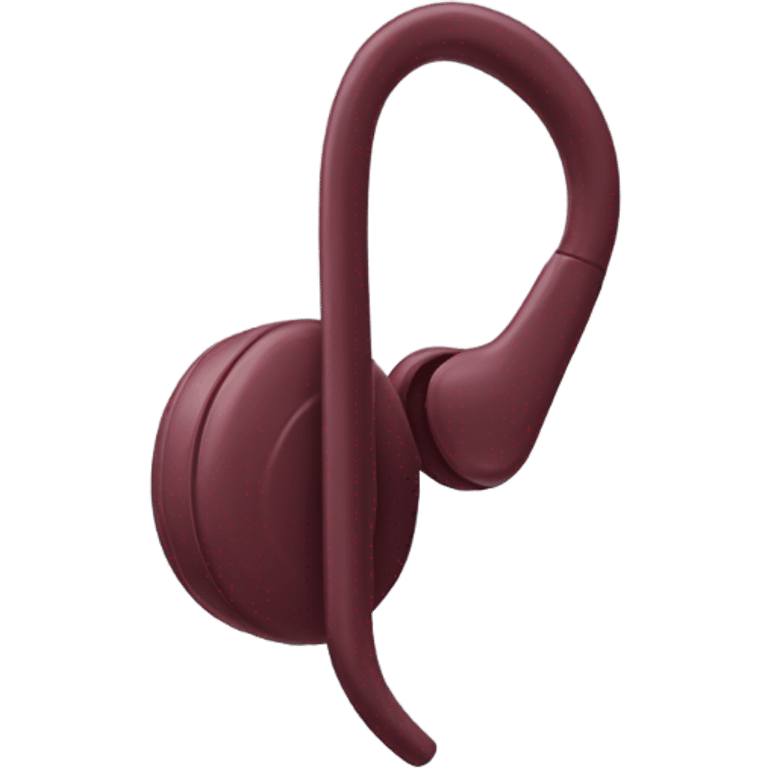 Ear Pods maroon color emoji