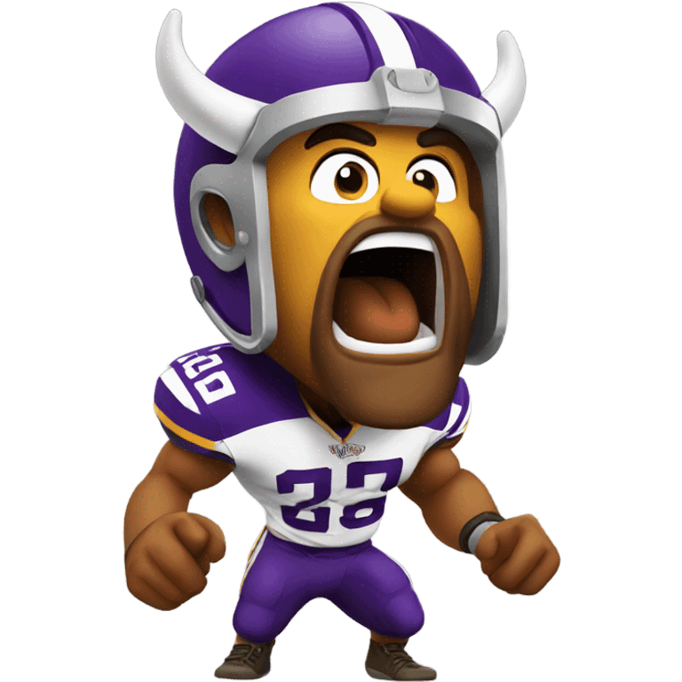 Minnesota Viking yelling  emoji