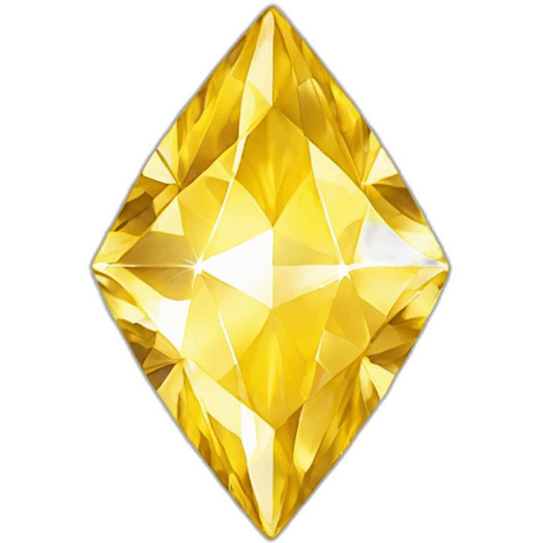 Yellow sparkle diamond shaped emoji