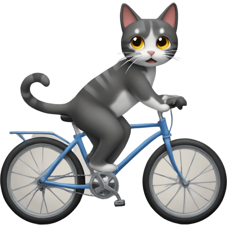 Gato en una bicicleta  emoji