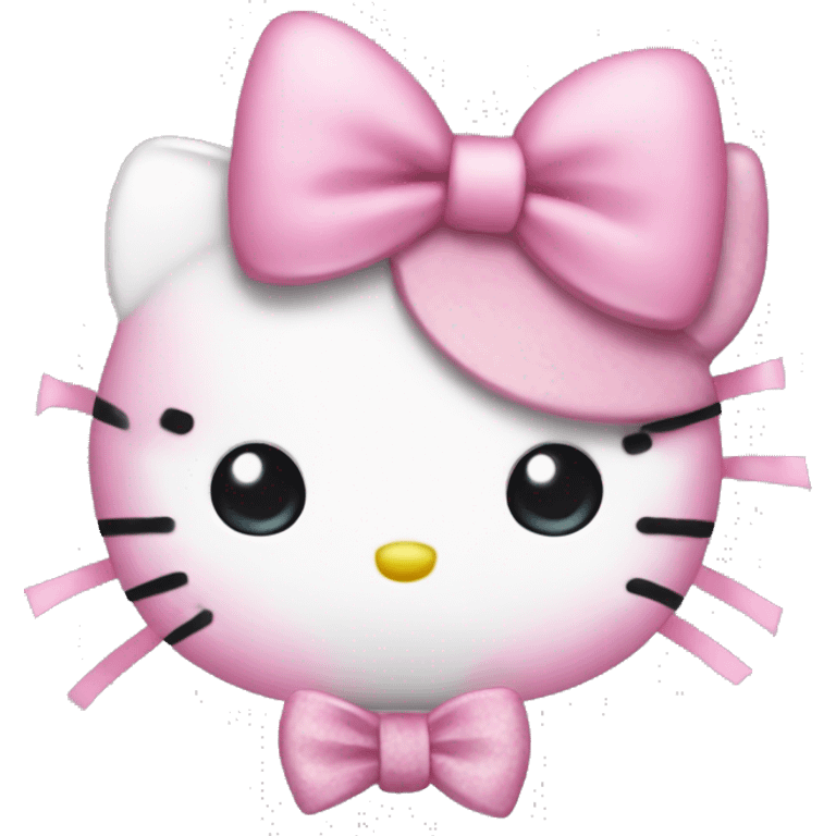 Hello kitty with pink bow emoji