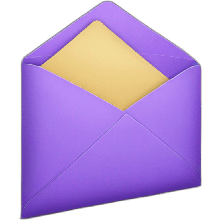 purple envelope opened emoji