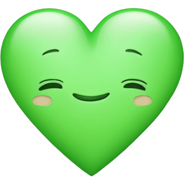 Light green love heart  emoji