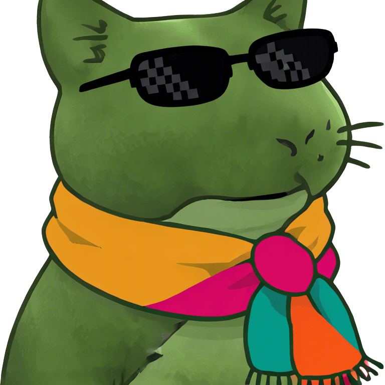 Cat with sunglasses emoji